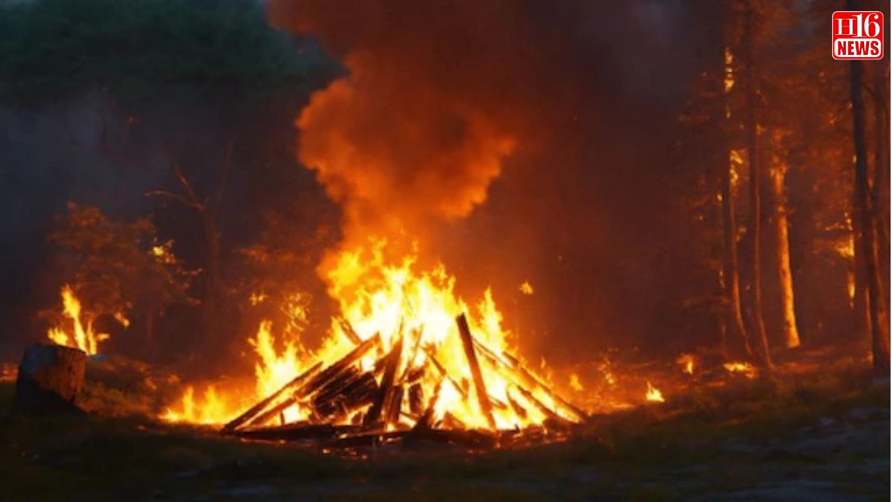 Drunk Youth Tried To Jump Into Girlfriend's Pyre